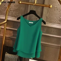 womens tops and blouses summer fashion brand sleeveless solid color chiffon loose plus size casual womens clothing alt clothes