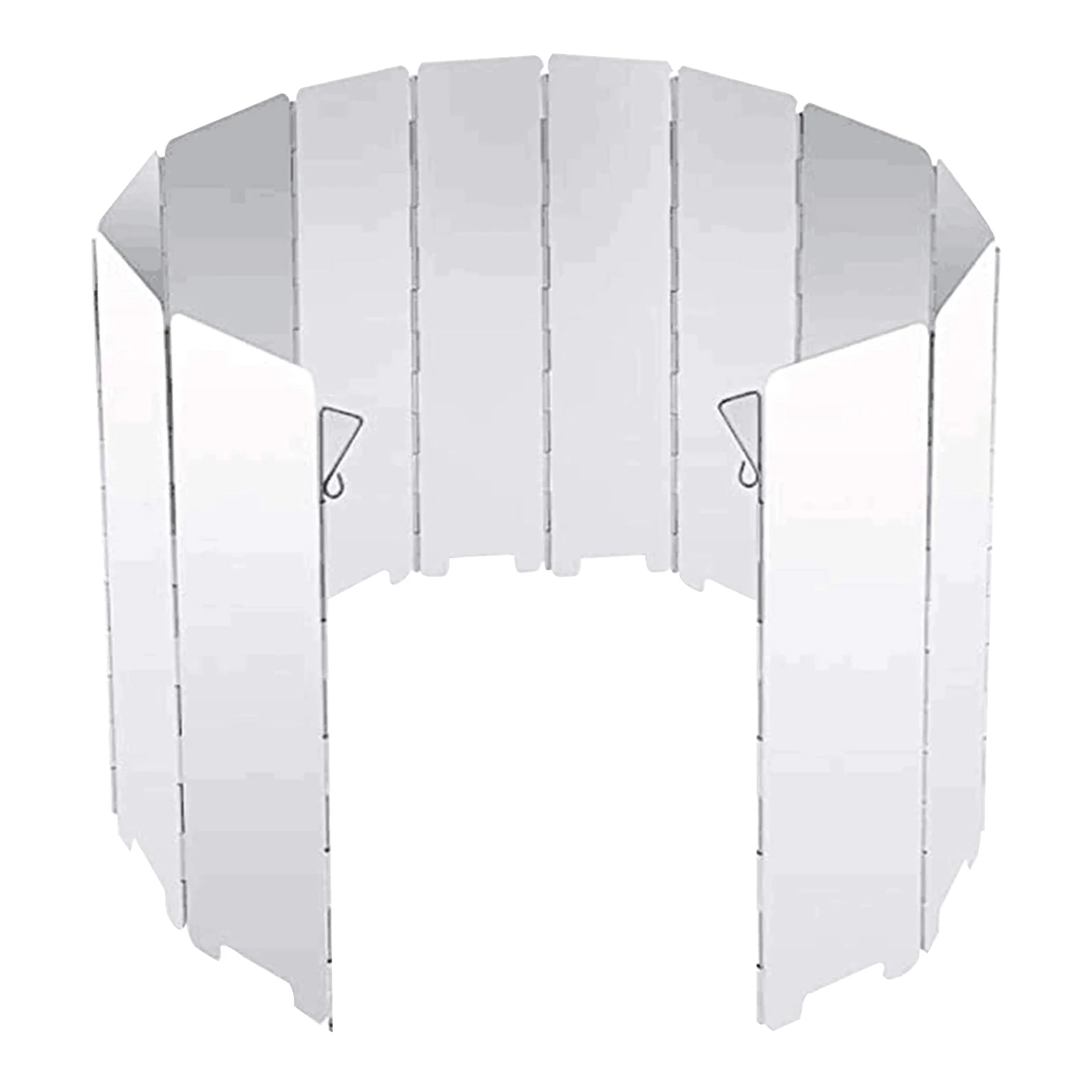 

12pcs Camping Stove Windscreen Picnic Aluminum Alloy Backpacking Heat Resistant Windshield Foldable Portable With Storage Bag