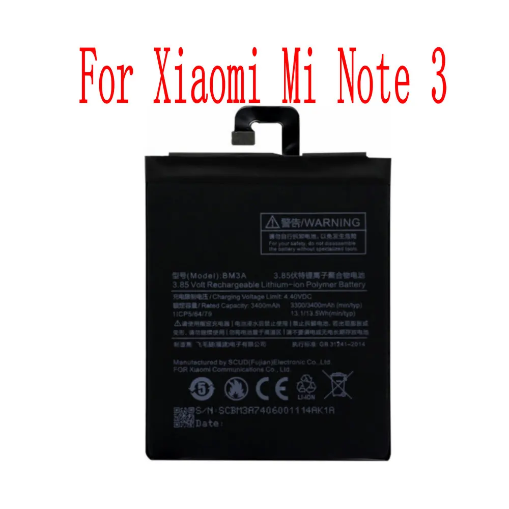 High Quality 3300mAh BM3A Battery For Xiaomi Mi Note 3 Cell Phone