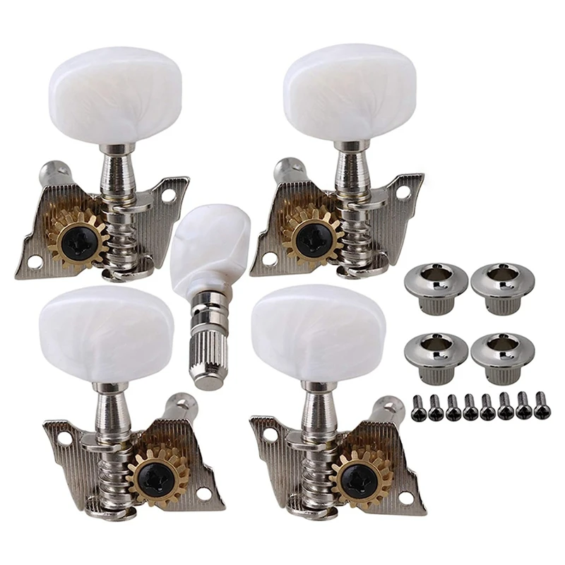 

5PCS Durable Banjo Semiclosed Right Machine Head Tuning Tuner Peg Key For Guitar Parts 2 Left 2 Right