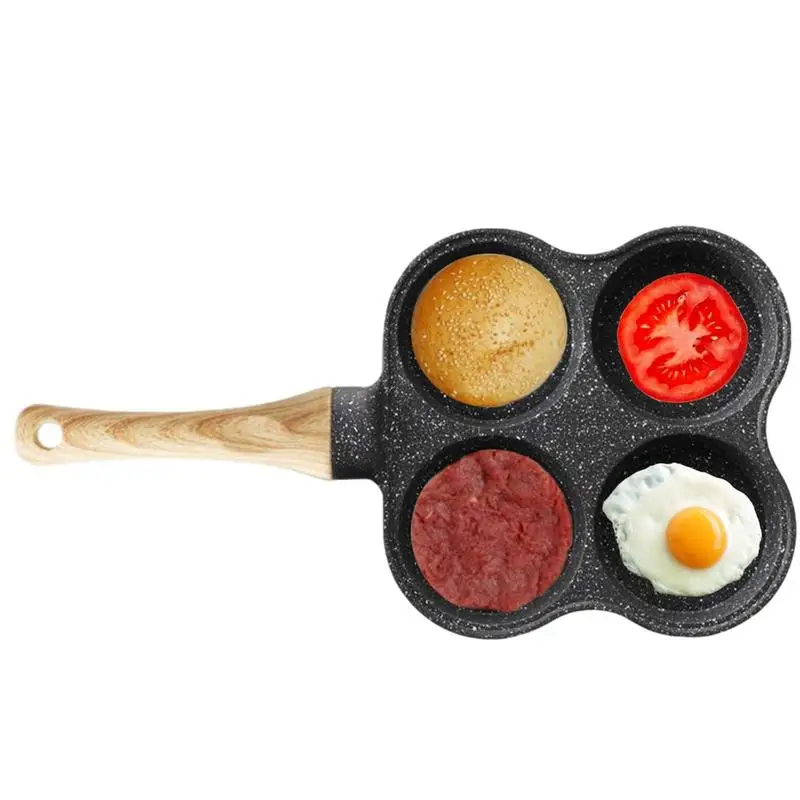 

Egg Frying Pan Non-Stick Breakfast Frying Pan Stainless Steel Anti-burn Ring Egg Frying Pan Handle Pancake Pan Multi-purpose For