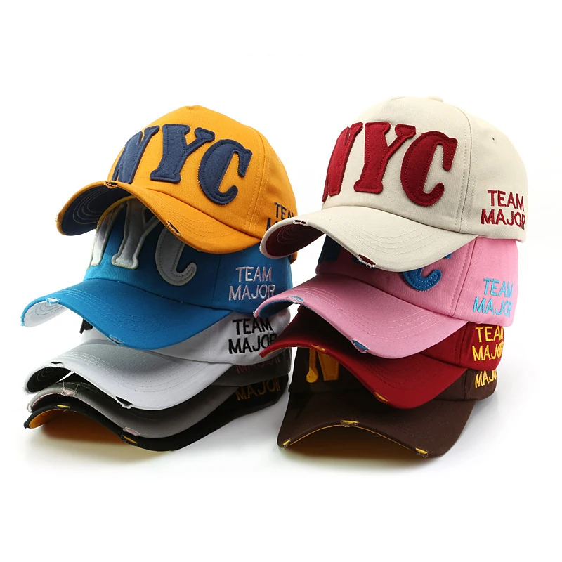 

Модные мужские бейсболки в стиле хип-хоп, шляпа NYC с надписью кепки с вышивкой, весенне-летняя Солнцезащитная шляпа, Снэпбэк кепки, регулируе...