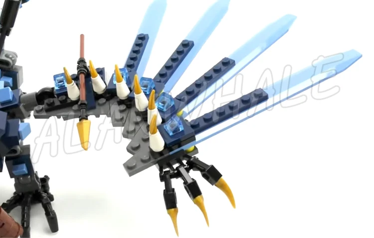 657 деталей: Конструктор Shinobi Bule Lightning Dragon Battle Silver Helicopter с подвижными крыльями, совместимый с кубиками, 79141 (art.: 3920db6a35f96) - 3920db6a35f96