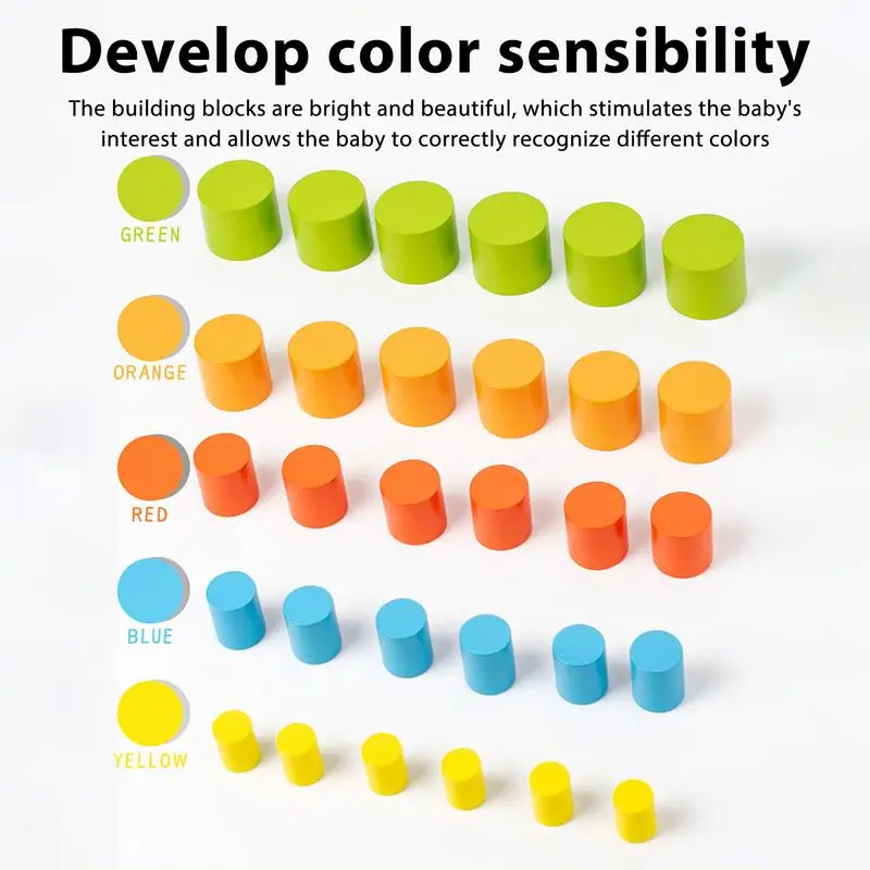 Drewniane klocki do układania w stosy i równoważenie Gra Montessori Zabawki edukacyjne Nauka wieku przedszkolnym