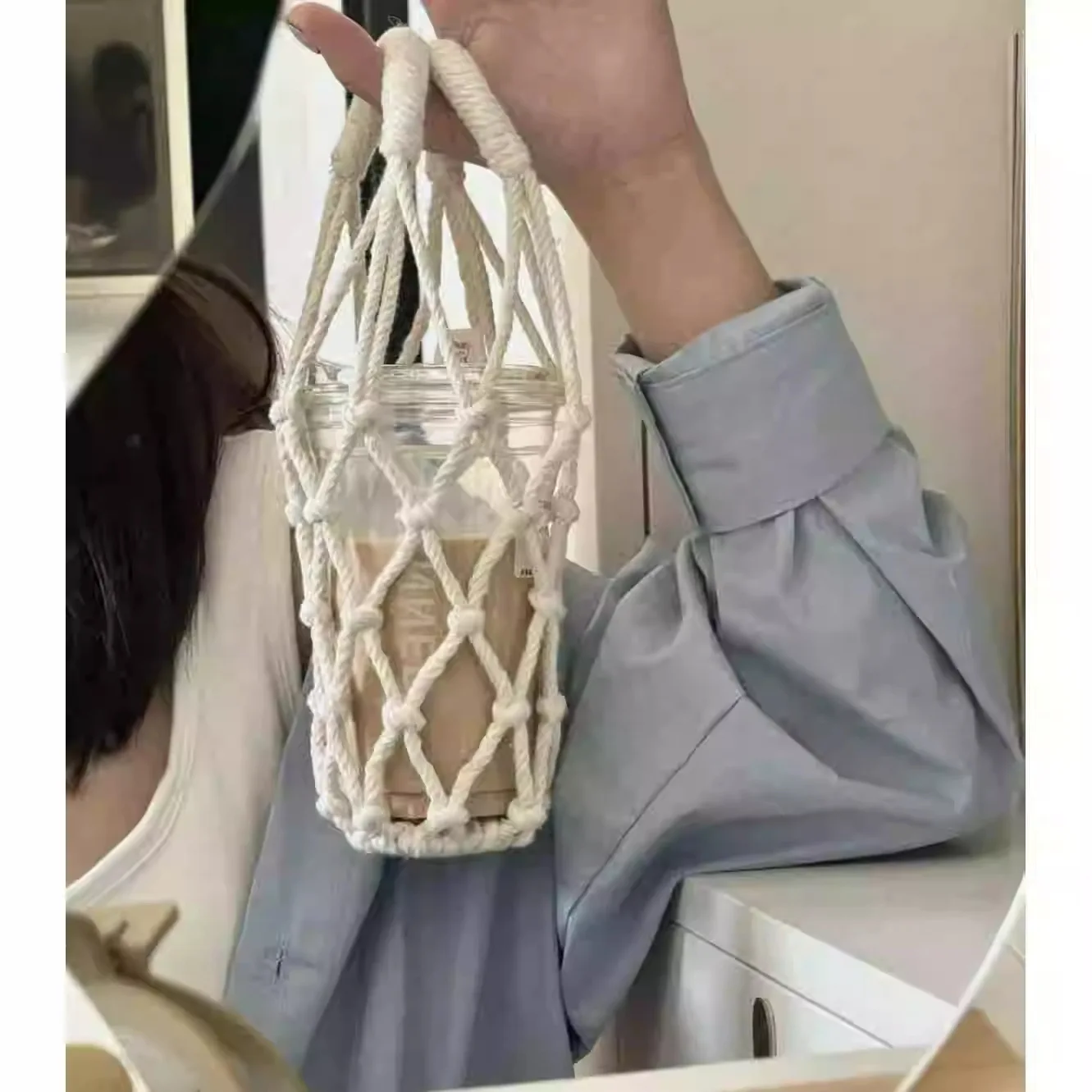 

Ручная сумка из хлопка 35 см