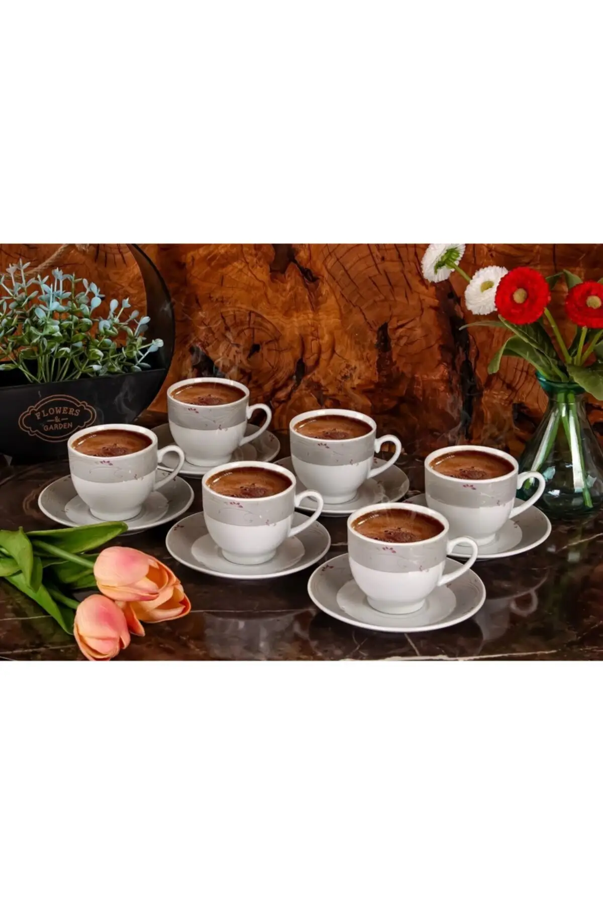 

Amazing Turkish Greek Arabic Coffee & Espresso Cup Set White Porcelain Coffee Cup Set 6 90 CC