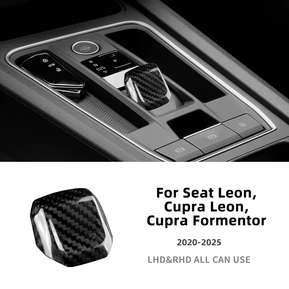 

Настоящее твердое углеродное волокно для Seat Leon Cupra Leon Cupra Formentor 2020 2021 2022 2023 2024 2025 LHD RHD Автомобильный переключатель передач Konb Trim