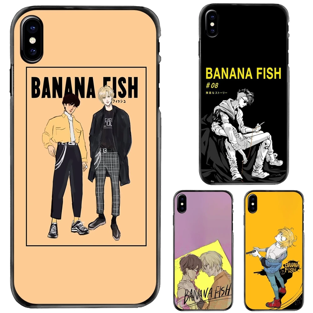 

For Apple iPhone 11 12 13 14 Pro MAX Mini 5 5S SE 6 6S 7 8 Plus 10 X XR XS Hard Phone Cover Case anime Banana Fish
