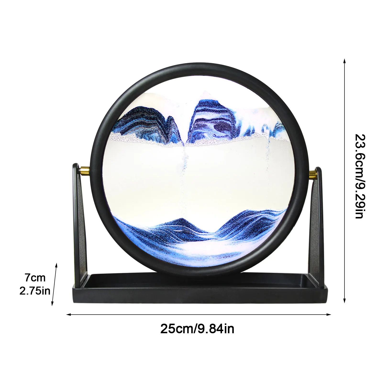 3D динамический песок искусство картина жидкий движущийся движение 10 дюймов