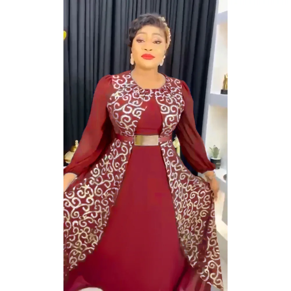 

Женское платье в африканском стиле, новое весеннее шифоновое длинное платье макси, элегантное турецкое мусульманское вечернее платье, женс...