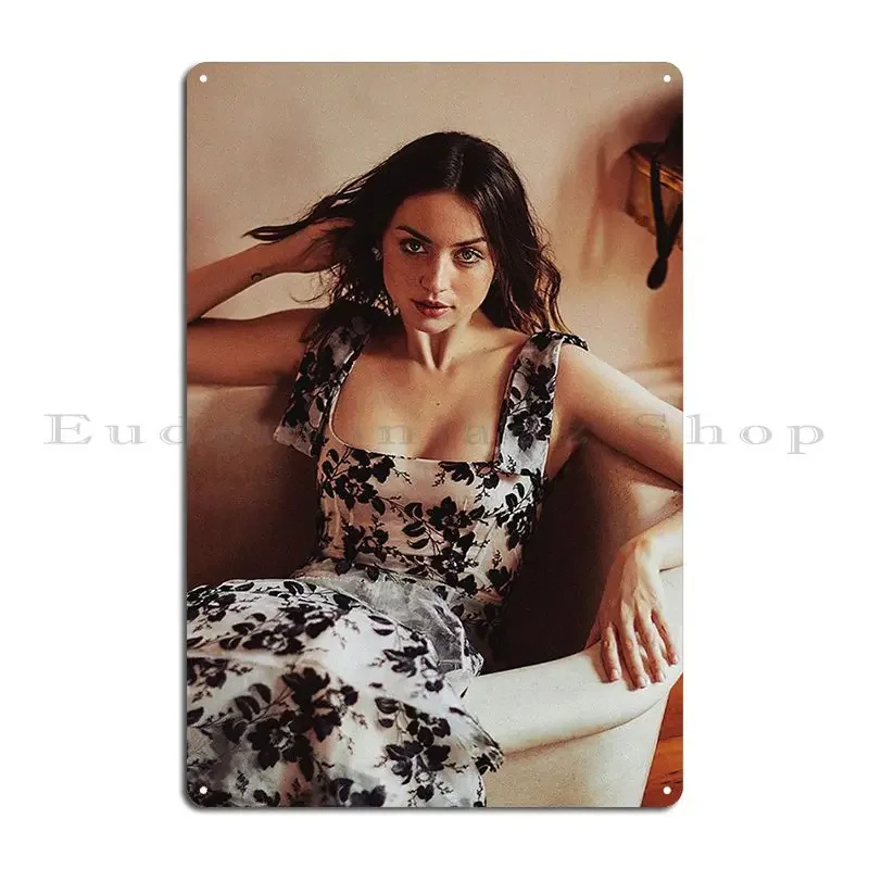 Ana De Armas металлический знак испанского действия постер для гостиной бар гаражный