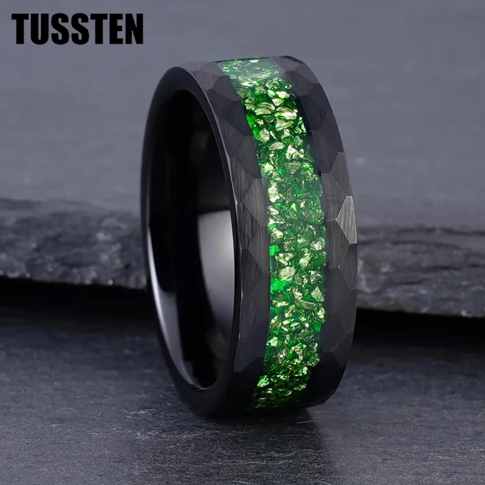 TUSSTEN 8 мм для мужчин и женщин модное обручальное кольцо с кристаллическим камнем
