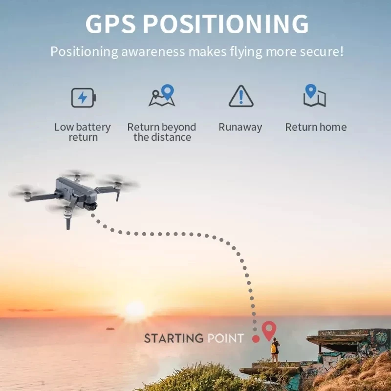 SJRC F11S 4K PRO Drone 4K Professional With HD Camera 3KM GPS 5G WiFi EIS 2 Axis Gimbal F11 RC Foldable Brushless Quadcopter images - 6