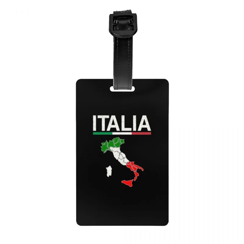 

Italy Flag Italian Map Luggage Tags for Suitcases Funny Patriotic Pride Baggage Tags Privacy Cover ID Label