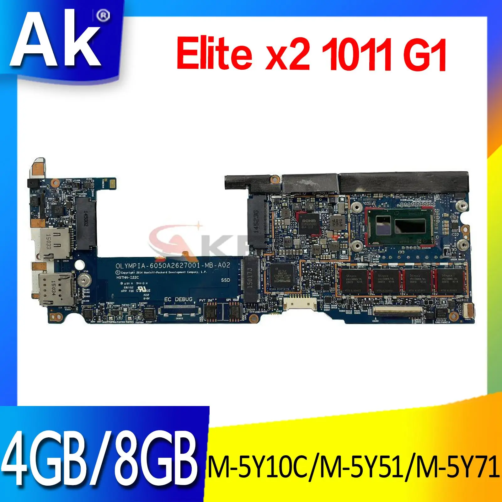 

Материнская плата 6050A2627001 для ноутбука HP Elite x2 1011 G1