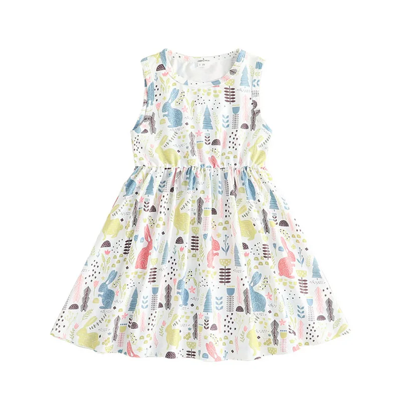 

Летняя одежда для новорожденных, пасхальное боди для маленьких девочек, повязка на голову/платье, комбинезоны без рукавов, комбинезон с цветочным рисунком кролика, 40