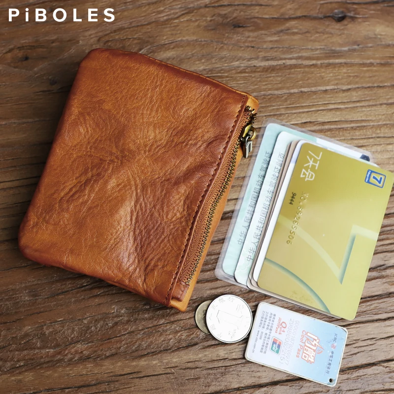 

Retro Handmade Wrinkled Men's Wallet Top Layer Cowhide Genuine Leather Male Bill Wallet Vintage Multi-card Soft Bag