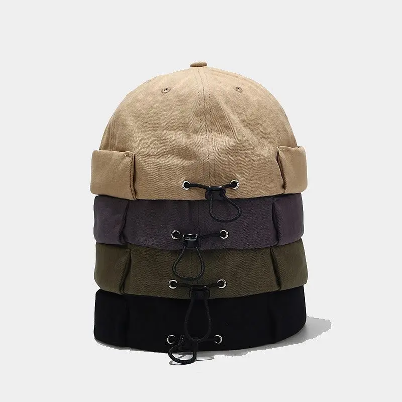 Vintage Beanie Hats Men Summer Landlord Hat Women Docker Sailor Biker Cap Street Brimless Skull Loop Adjustable Cotton Wholesale |