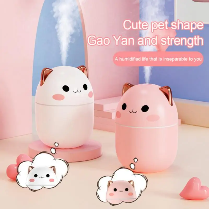 

200ml Air Humidifier USB Mini Cute Aroma Diffuser With Night Light Cool Mist For Bedroom Home Car Plants Purifier Humificador