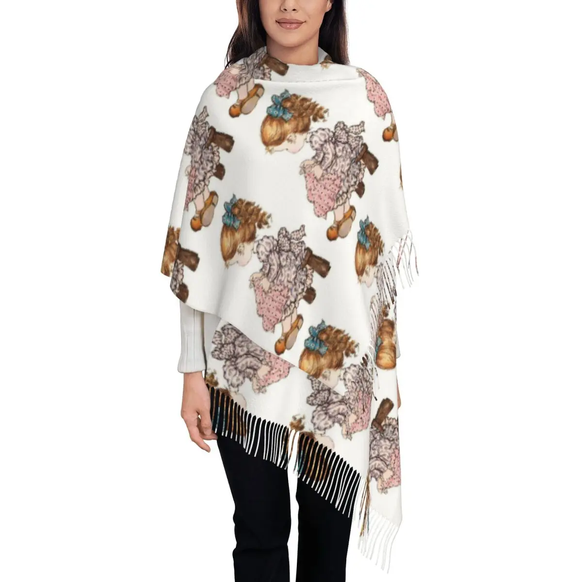 Сара Кей шарф-качели для девочек шарфы с кисточками женщин мягкие теплые шали и