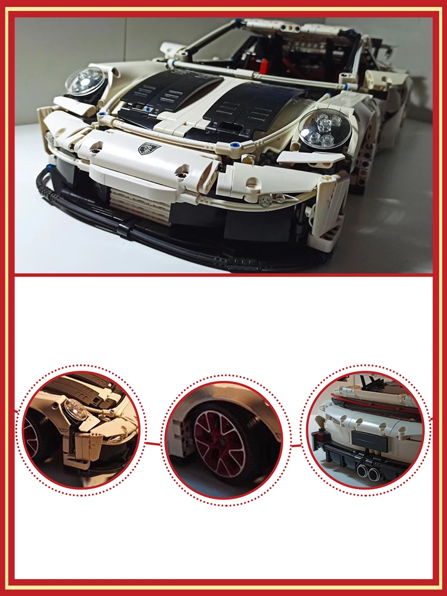НОВЫЙ конструктор MOC-128816: Модель суперкара – Гоночный автомобиль с механической коробкой передач 5+1, развивающая STEM-игрушка, подарок на день рождения для B (art.: 3920dace06c2c) - 3920dace06c2c