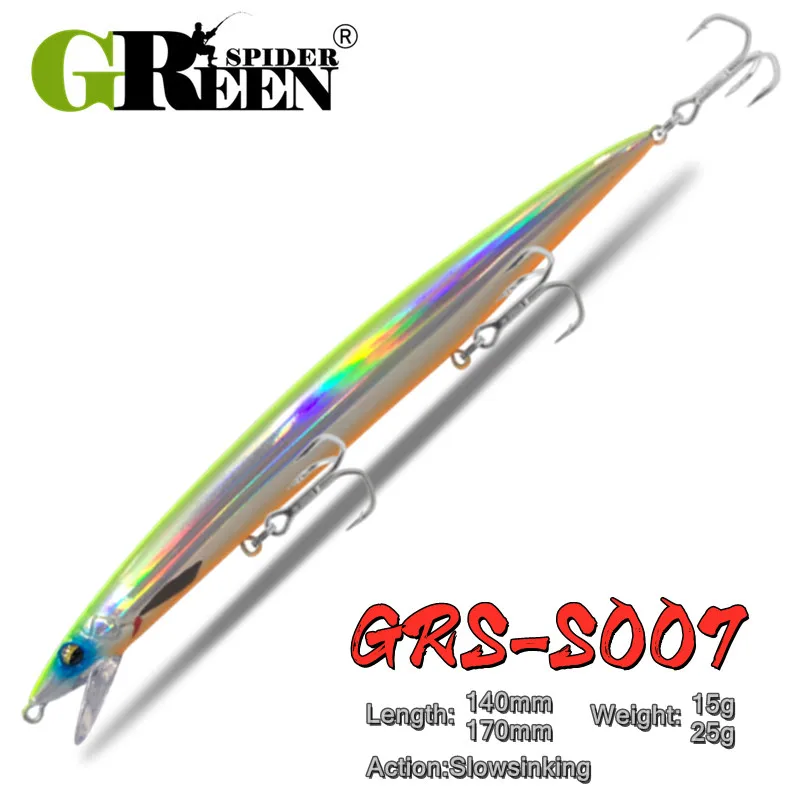 

GREENSPIDER 140/170mm 15/25g Hard Bait Minnow Shad Crankbait Fishing lure Bass Fresh Salt water tackle wobblers Super Quality