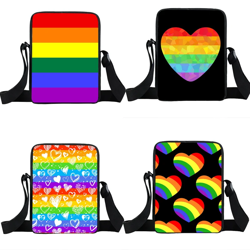 Радужный Флаг маленькая сумка-мессенджер женские Наплечные сумки для ЛГБТ геев