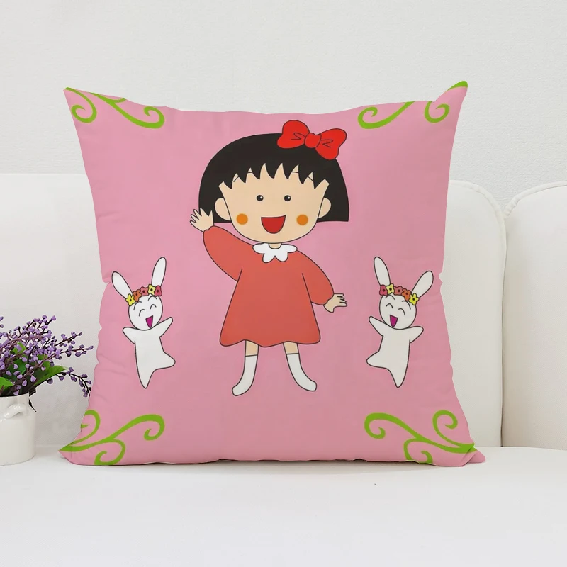 45x45 см Декор дивана C-Chibi Маруко-тян Набор подушек с двухсторонней наволочкой
