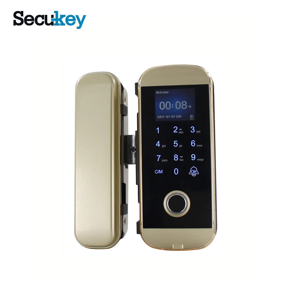 

Electronic Digital Glass Sliding Door Button Lock Biometric Fingerprint Card Swipe Password