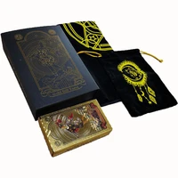 deluxe gold foil tarot brand 12 7cm hot stamping pvc waterproof and wear resistant gift box set chess board game card