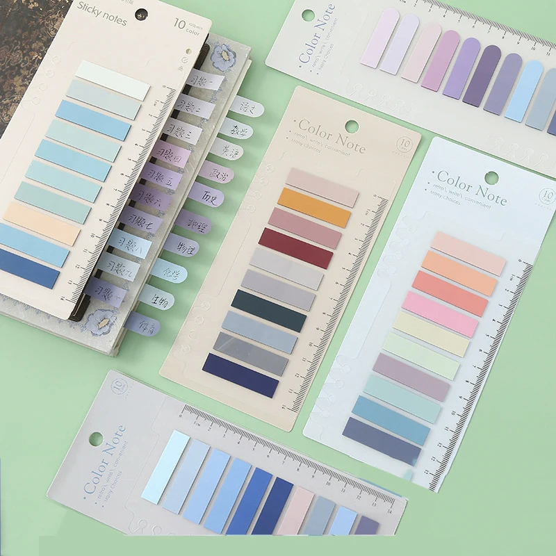 

200 Sheets Colorful Sticky Notes Memo Pad Index Bookmarks PET Waterproof Planner Stationery Sticky Notes School Supplies
