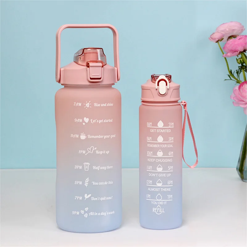 

Leak-proof Big Fat Cup For Fruit Lemon Juice Gradient Tumbler High Value Waterbottle Drinkware Bpa Free Drinking Bottle Sports