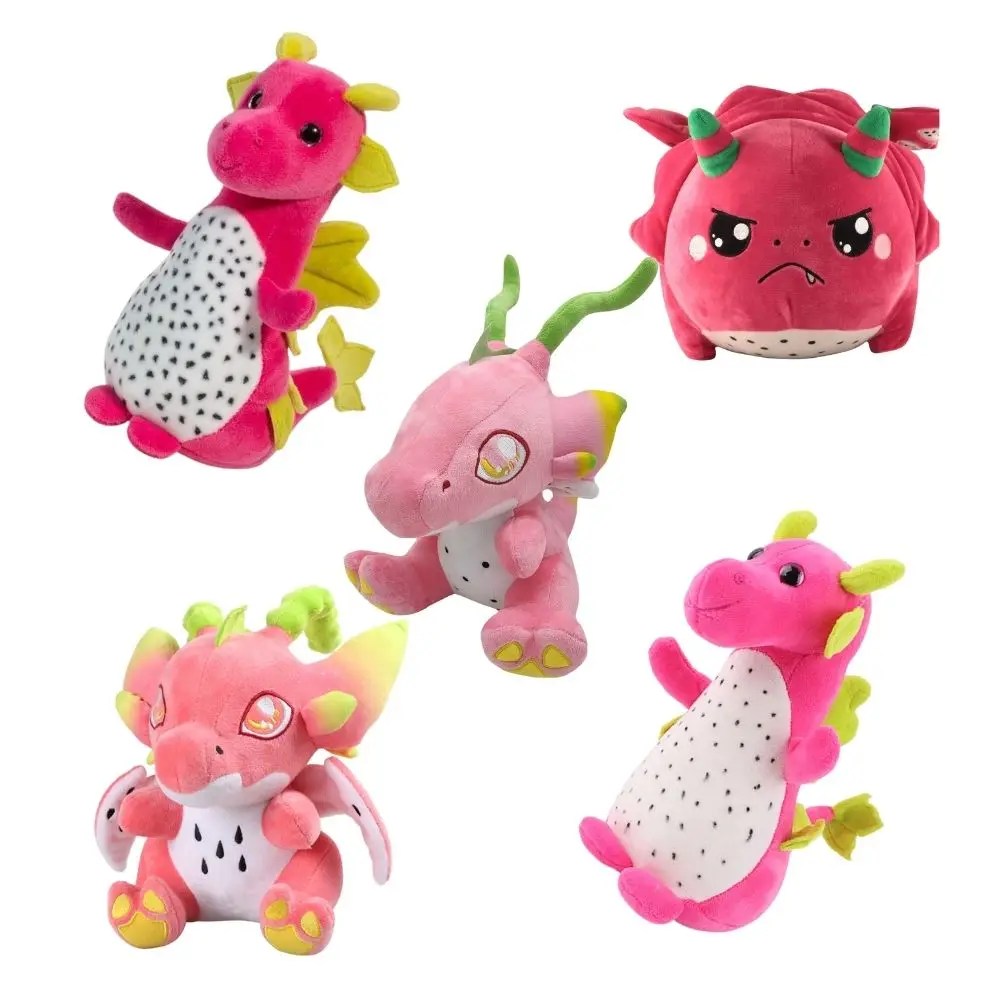 

25cm30cm Cute Dragon Fruit Macaroon Plush Toy Kawaii Dinosaur Stuffed Doll Soft Plush Animal Lovely Kids Toy Girls Birthday Gift