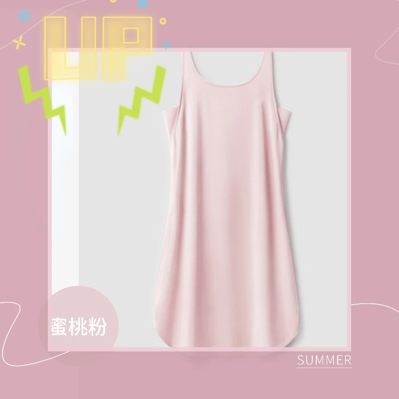 Pajamas Summer for Women's Thin Pure Cotton Dress Sleeveless Suspenders Sexy Home Service Korean Version Loose Casual Nightgowns