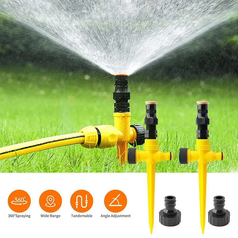 

360° Rotation Garden Sprinkler Automatic Lawn Rotary Agriculture System Sprayer Greenhouse Watering Plants Farm Irrigation Q6x4