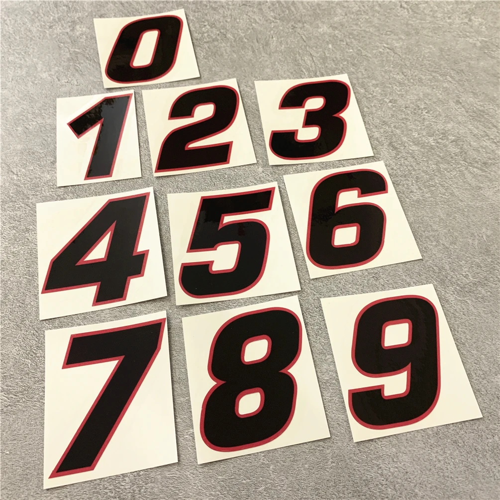 Виниловые наклейки для стайлинга автомобилей гоночные Номера мотоциклов