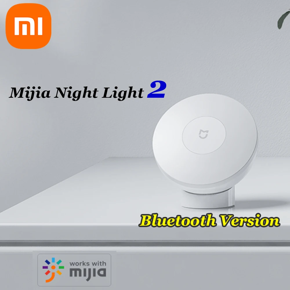 

Оригинальный светодиодный индукционный ночник Xiaomi Mijia, 2 лампы с регулируемой яркостью, Инфракрасный Смарт-датчик человеческого тела с магнитной основой