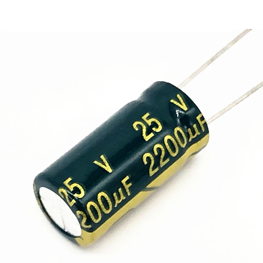 

100pcs/lot H203 25V 2200UF 25v2200uf Low ESR/Impedance high frequency aluminum electrolytic capacitor size 10*20 2200UF25V 20%