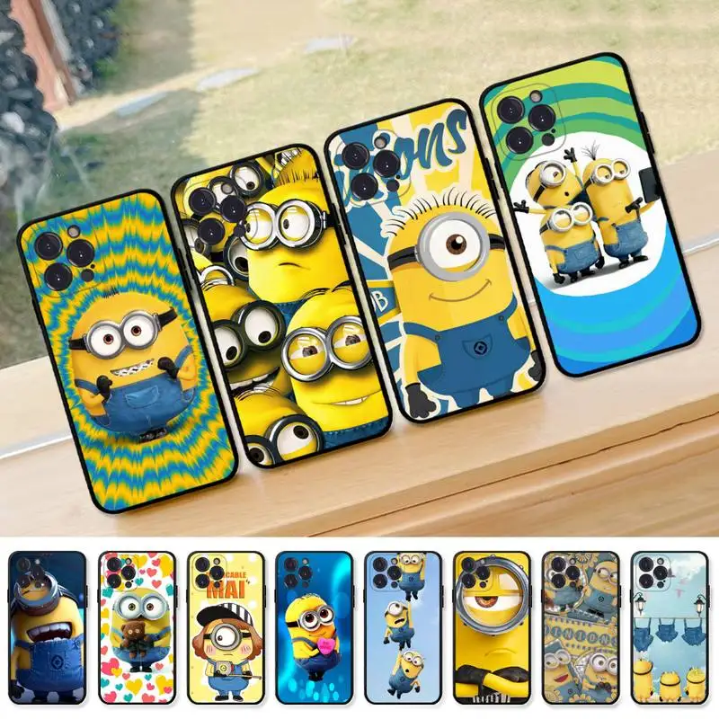 

Cartoon L-Lovely M-Minions Phone Case For iPhone 8 7 6 6S Plus X SE 2020 XR XS 14 11 12 13 Mini Pro Max Mobile cover