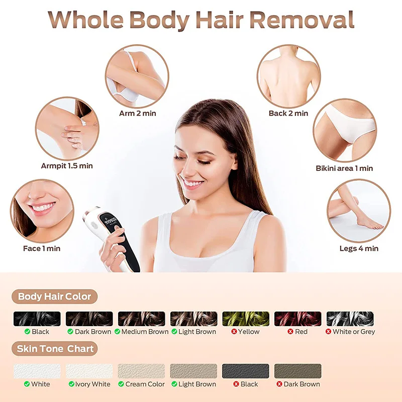 IPL Hair Removal Laser Epilator For Women 999999 Flash Laser Epilator LCD Display Bikini Ipl Laser Hair Removal enlarge