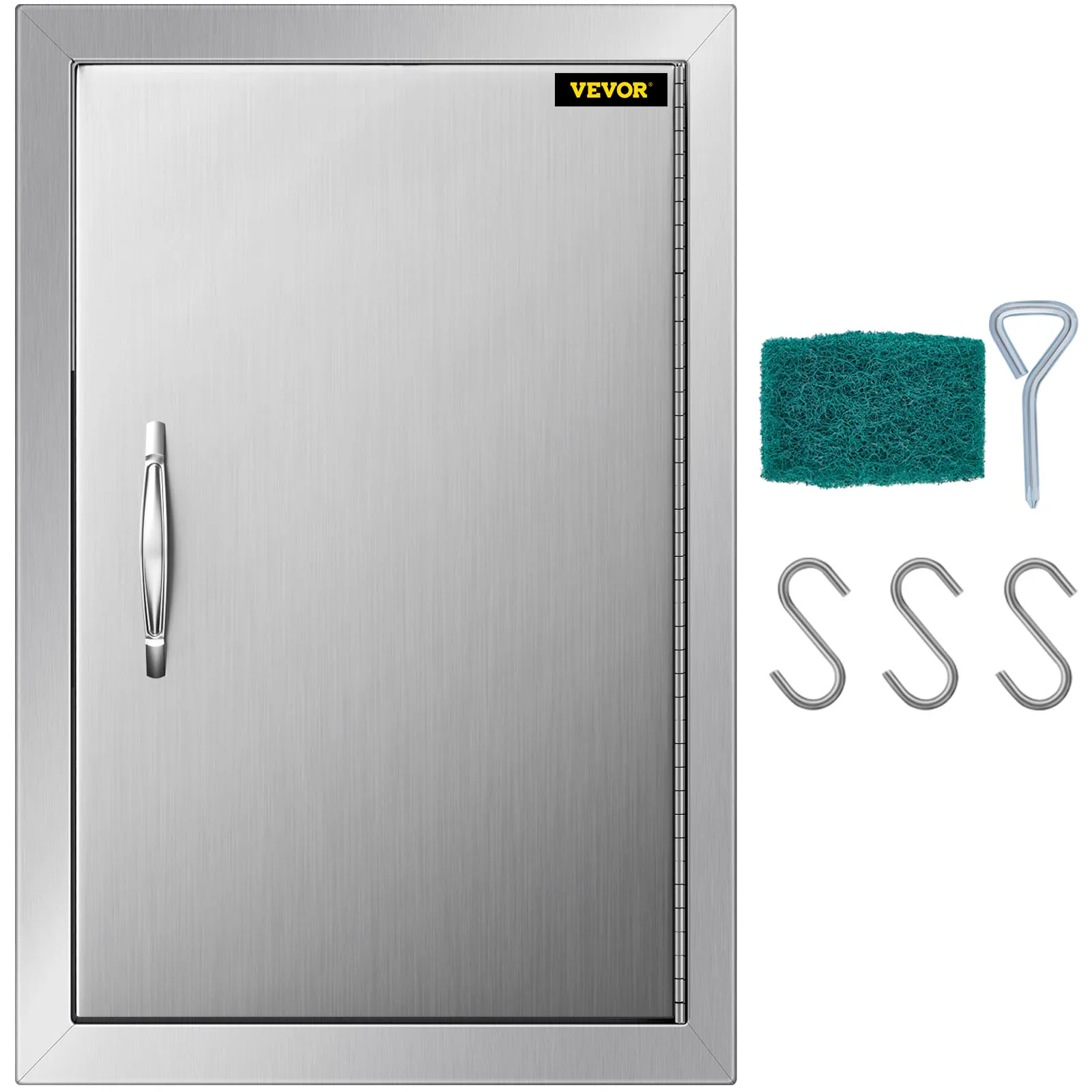 

VEVOR 14W X 20H/14Hx20W BBQ Island Single Doors with Handle Magnet Blocks Stainless Steel Durable Perfect for Outdoor Kitchens