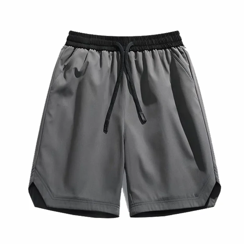 Мужские повседневные шорты из ледяного шелка свободные пляжные штаны тонкие