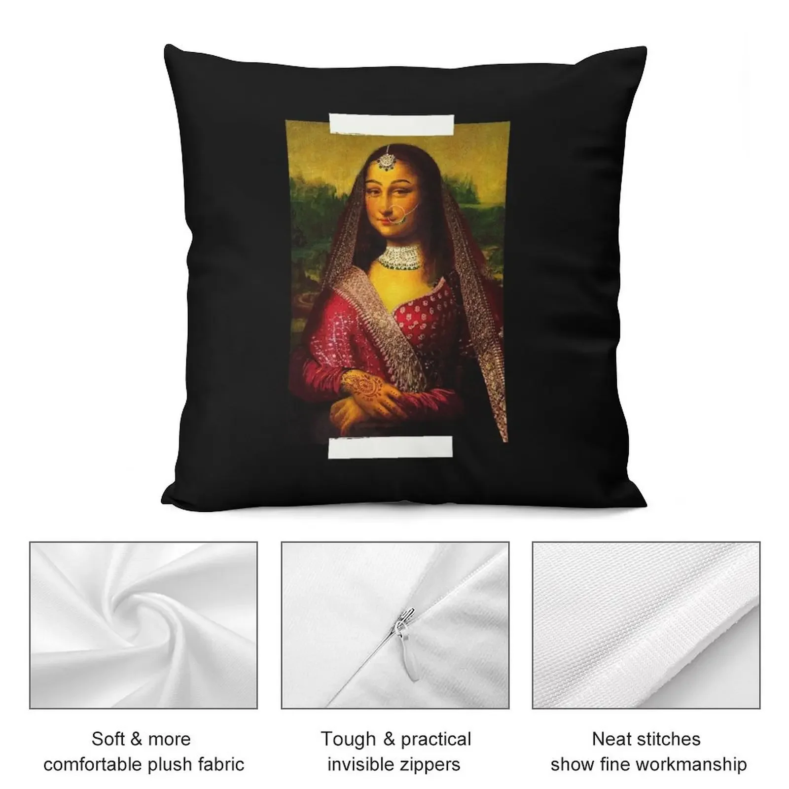 Дези Мона Лиза (Urdu) Декоративная подушка Чехлы для дивана Наволочка