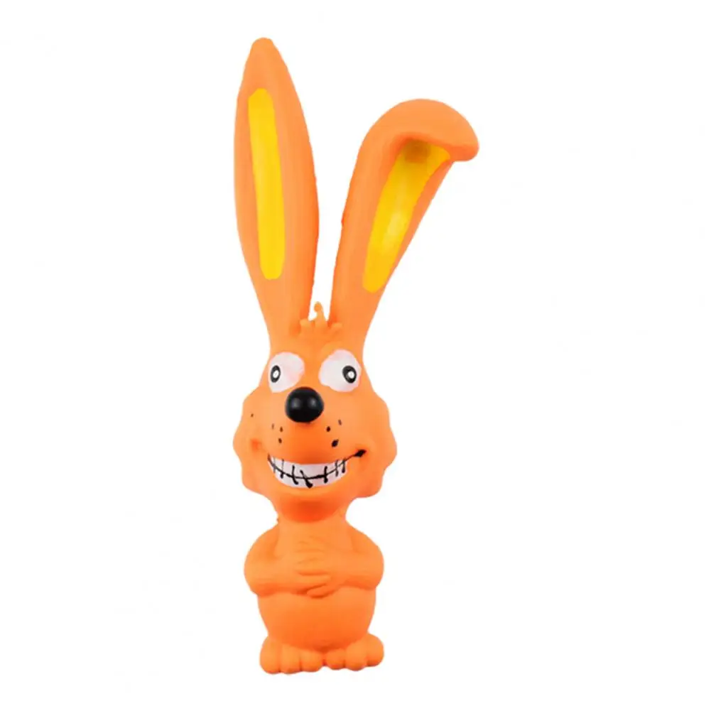 

Pet Toy for Teeth Squeaky Dog Toy Long Ear Rabbit Design for Teeth Bite Resistance with Built-in Sound for Training for Playtime