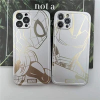 marvel iron man spider man matte electroplating phone case redmi k40k30 tide note8910 mens all inclusive protective case