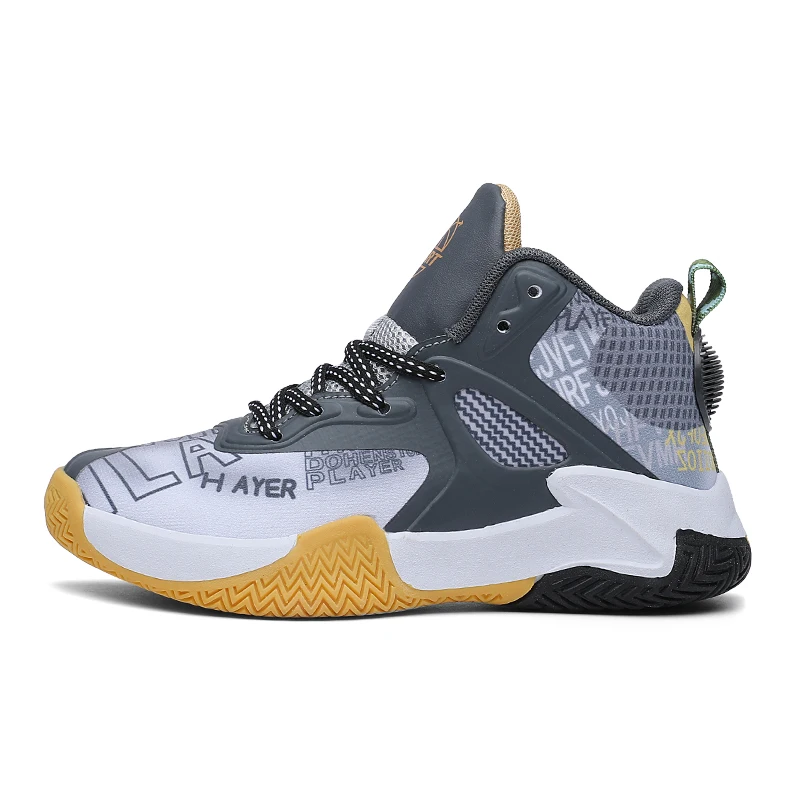 Boys Girls High Top Basketball Shoes 2022 Kids Sports Shoes Antislip Rubber Sole Little Kid Big Kids Fitness Gym Sneakers
