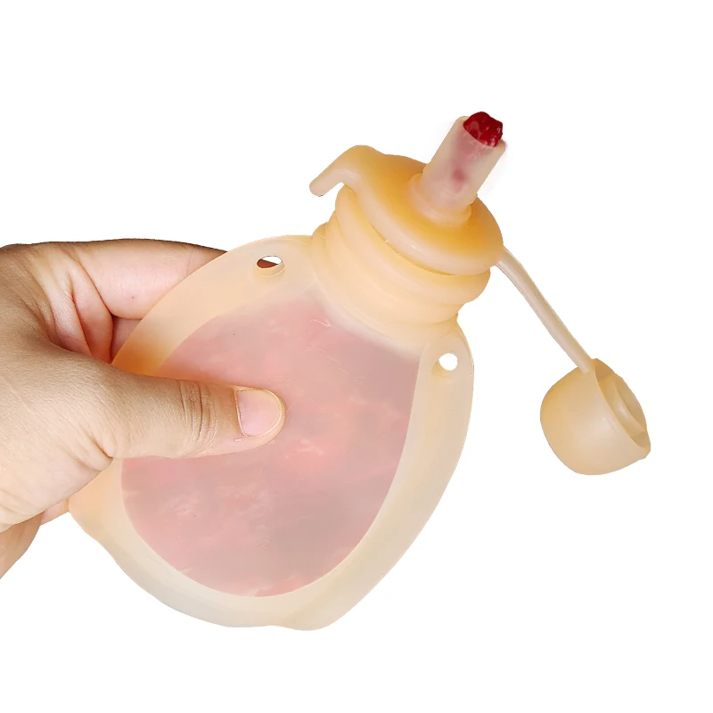 120ML Bpa Free Refillable Silicone Baby Food Bags Reusable S