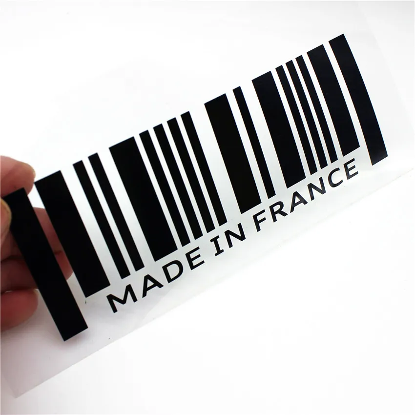 Наклейка со штрих-кодом, сделано во Франции, государственный флаг, автомобиль, мотоцикл, виниловая ПВХ наклейка, Стайлинг для Peugeot, Citroen, Renault, Bugatti, DS, Dacia