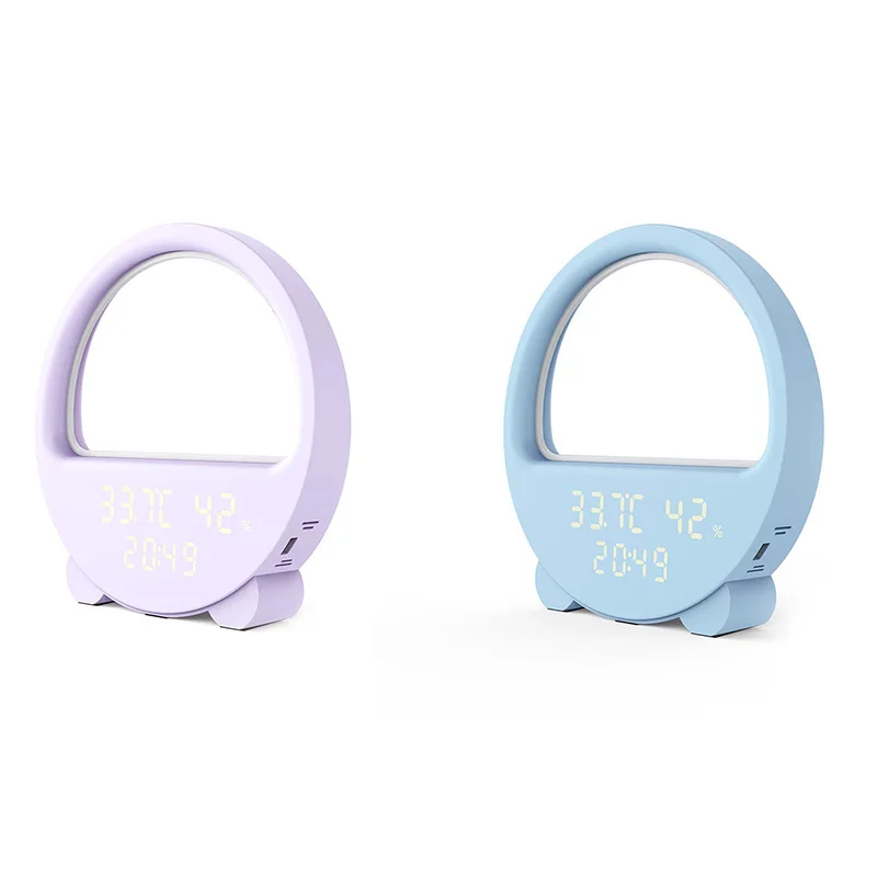 Интеллектуальный дисплей температуры и влажности управляемый звуком ночник для