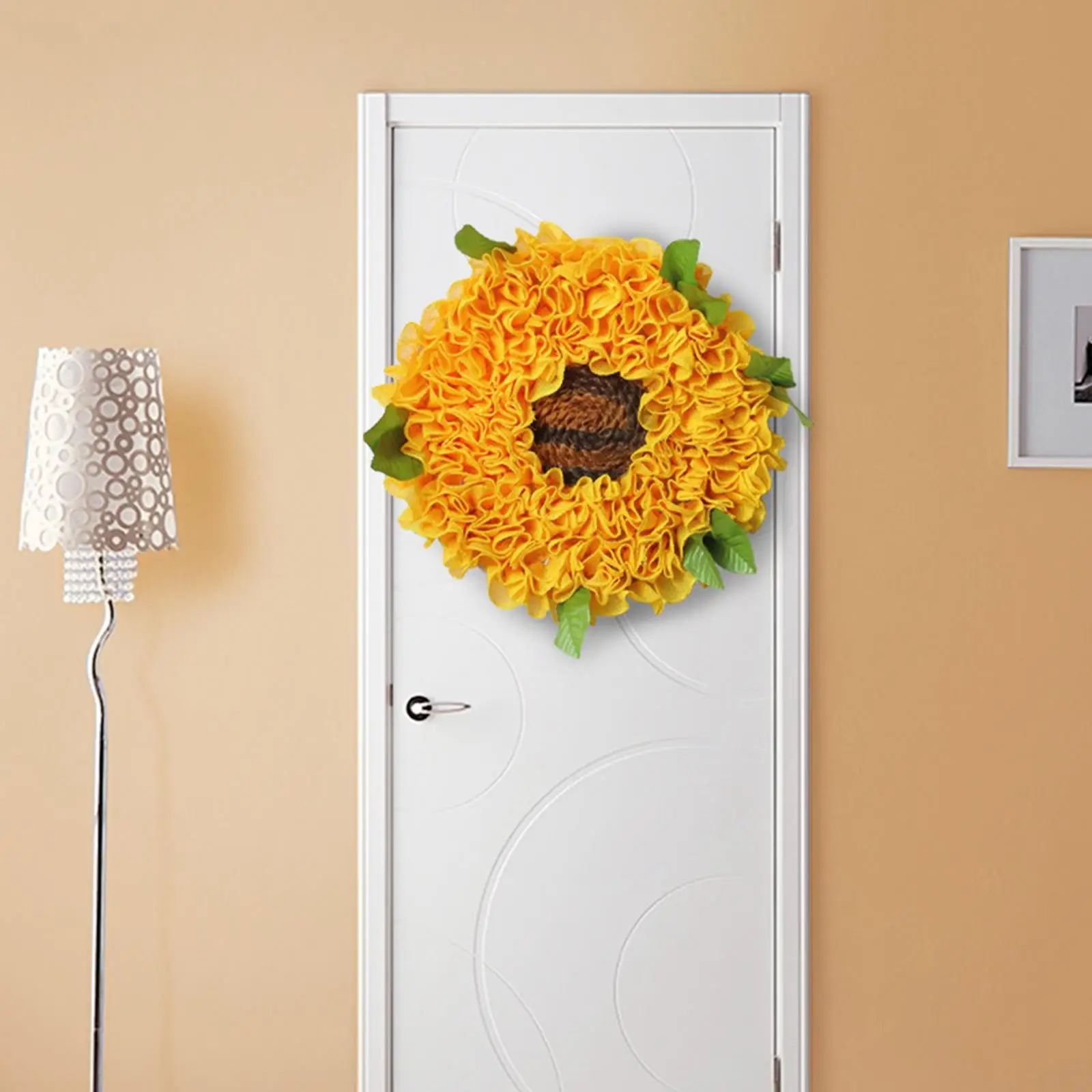 

Artificial Sunflowers Wreath Flower Wreath for Front Door Indoor or Outdoor Wall
